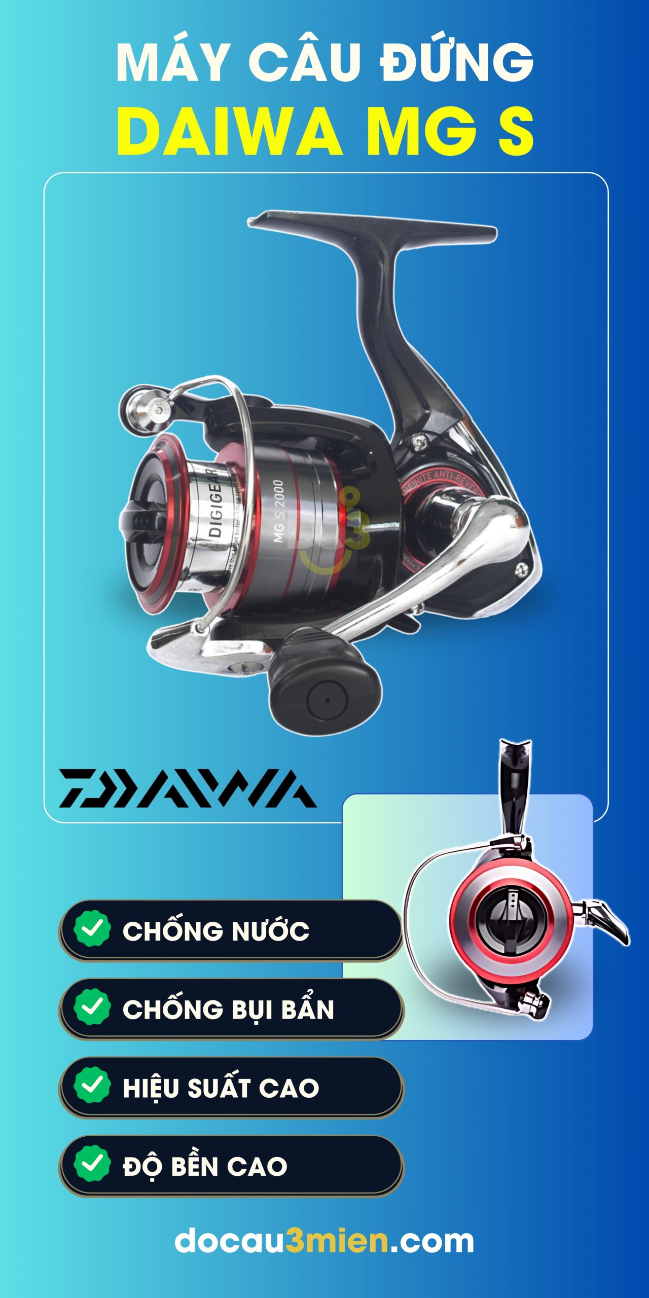 Công Dụng Máy Câu Đứng Daiwa MG S