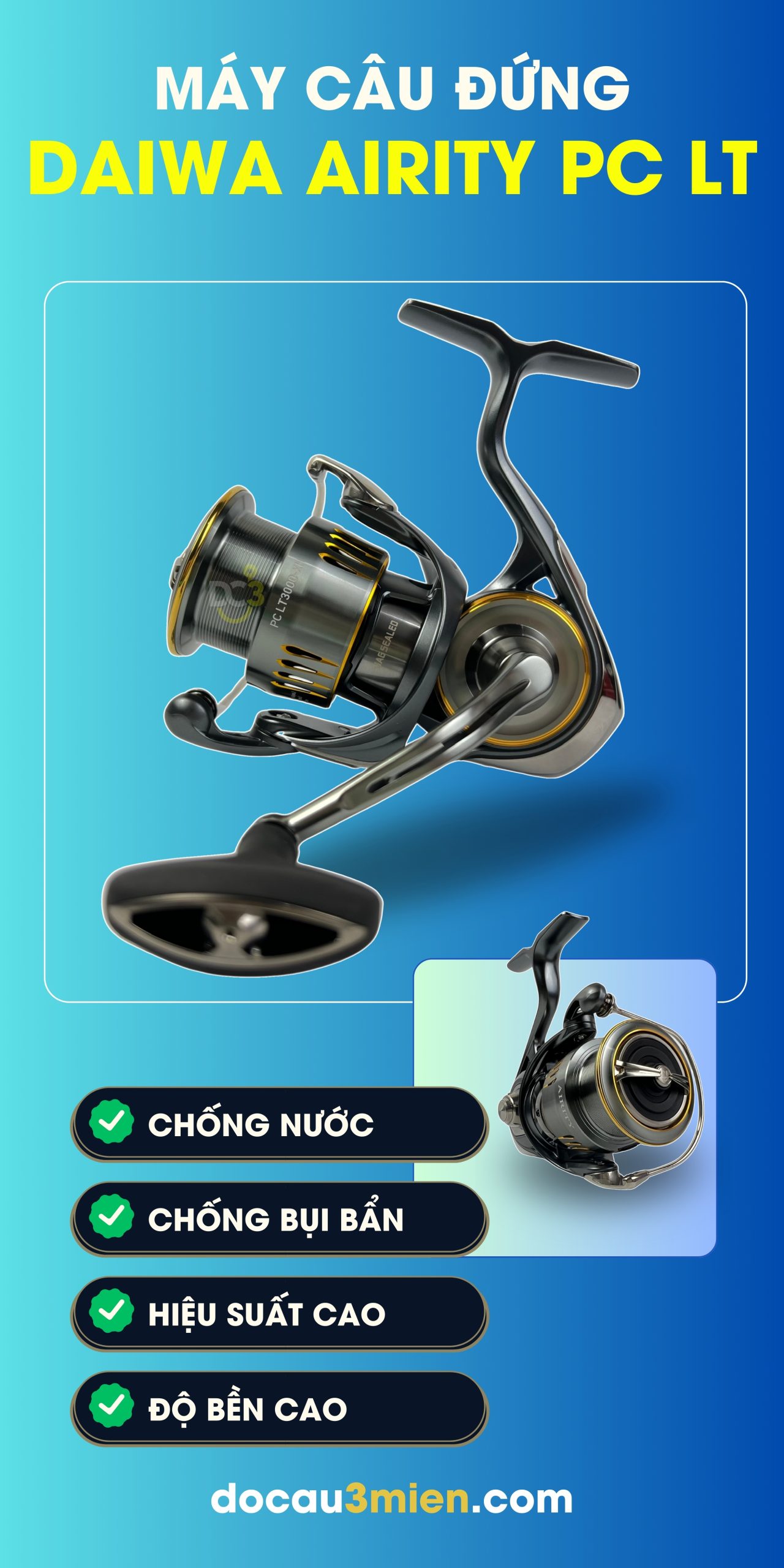 Công dụng của máy câu đứng Daiwa Airity PC LT