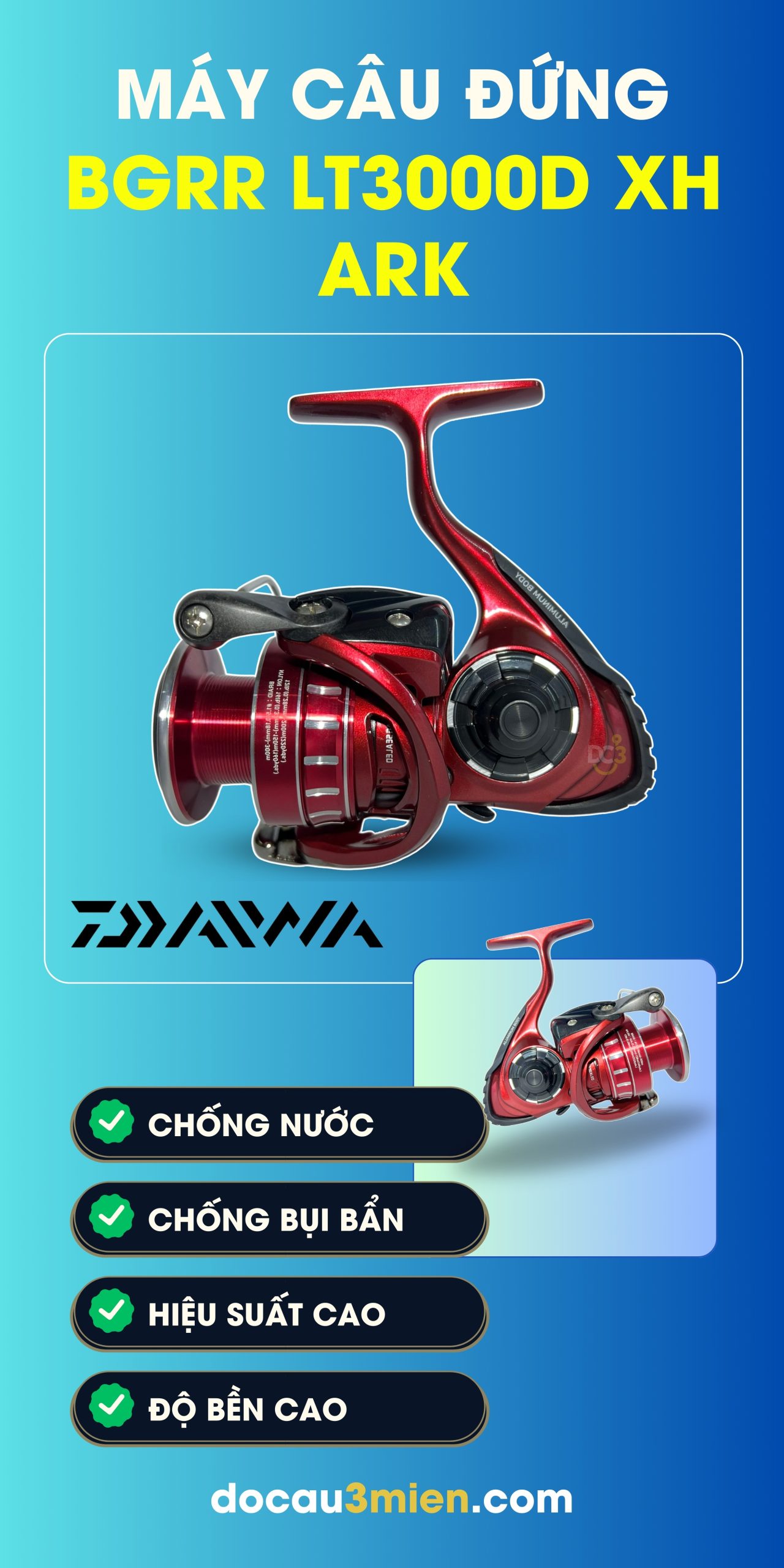 Công dụng máy câu đứng Daiwa BGRR LT