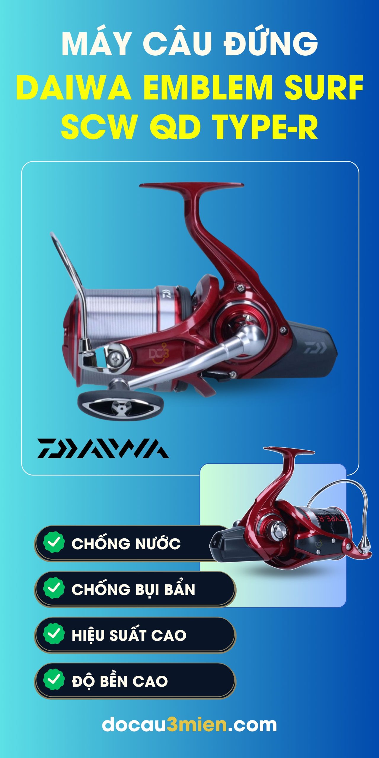 Công Dụng Máy Câu Đứng Daiwa Emblem Suft 45 SCW QD TYPE-R
