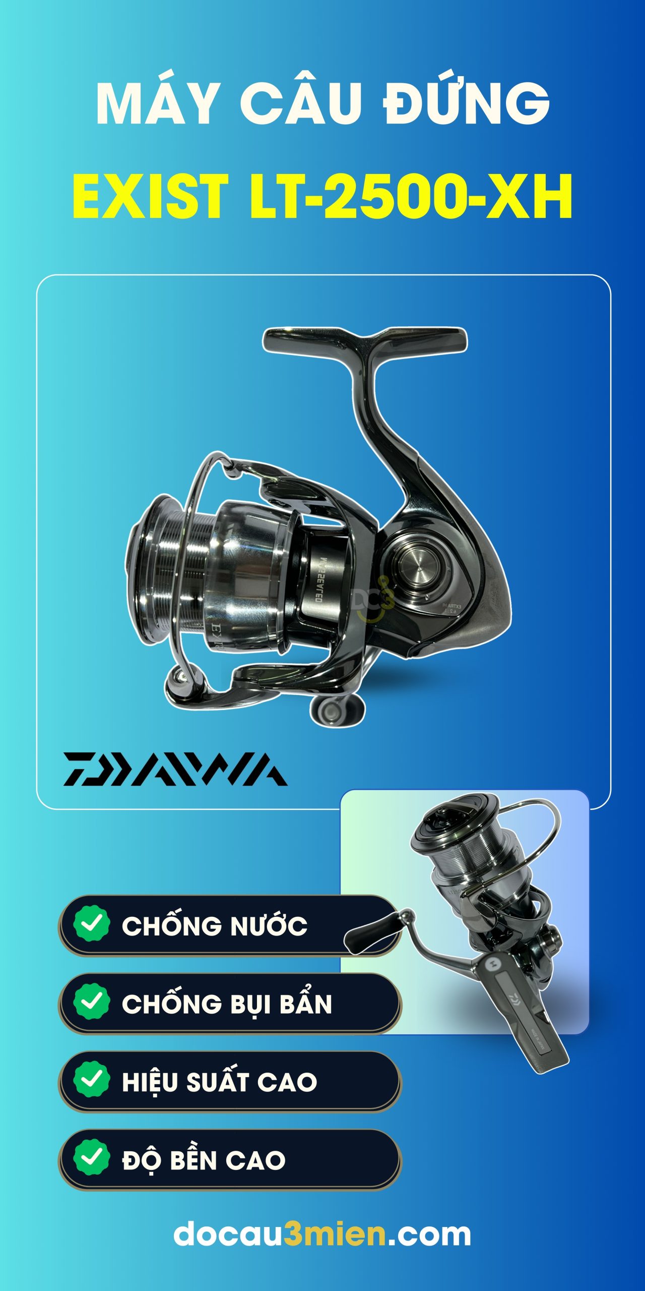 Công Dụng Máy Câu Đứng Daiwa Exist LT 2500 XH