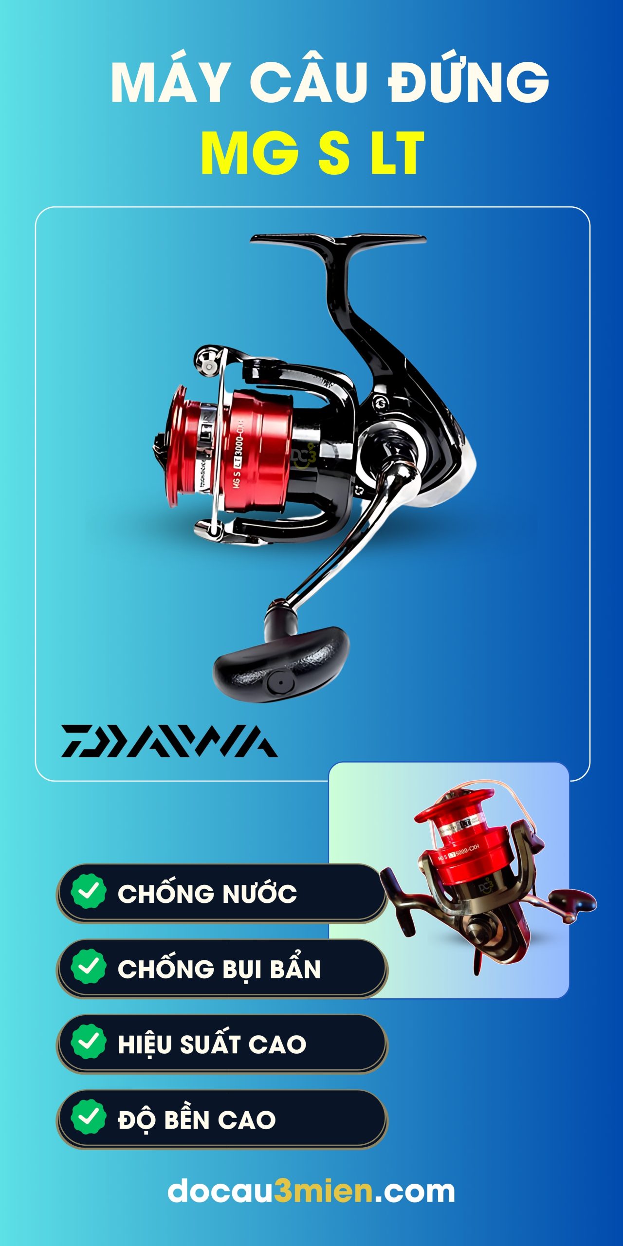 Công Dụng Máy Câu Đứng Daiwa MG S LT
