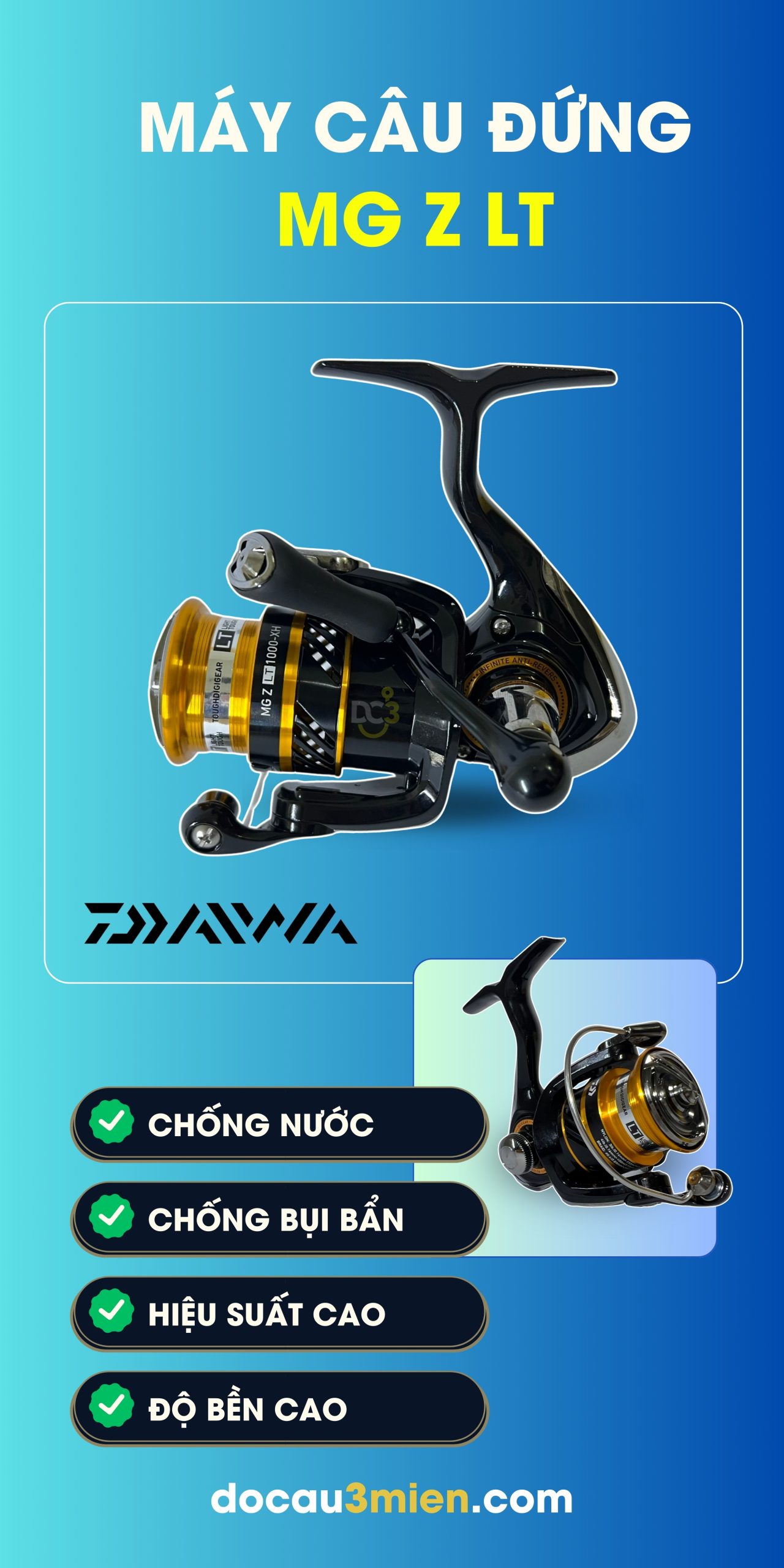 Công dụng máy Câu Đứng Daiwa MG Z LT