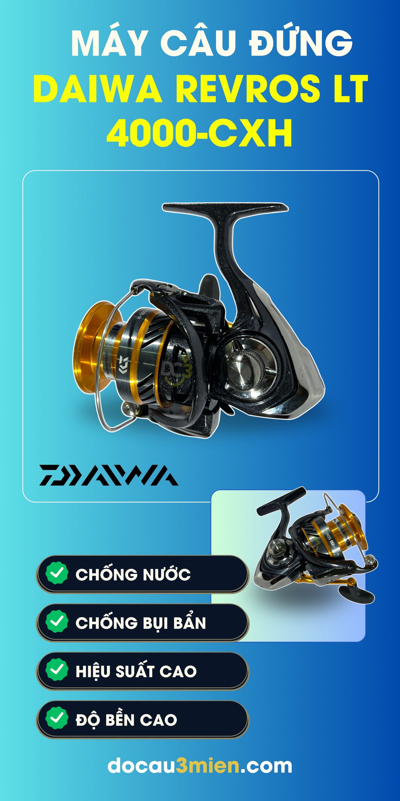 Công Dụng Máy Câu Đứng Daiwa Revros LT 4000 CXH