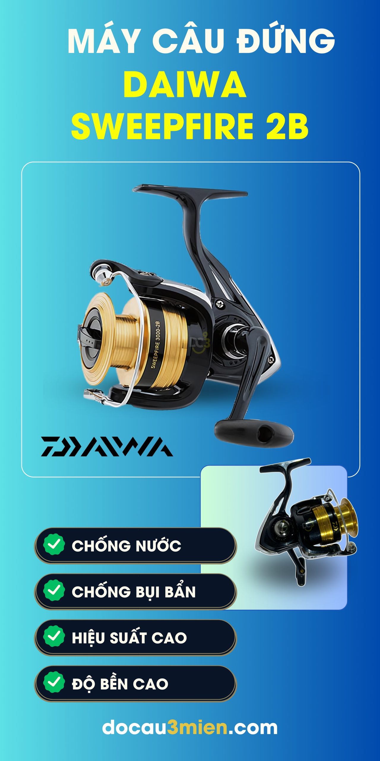 Công Dụng Máy Câu Đứng Daiwa Sweepfire 2B