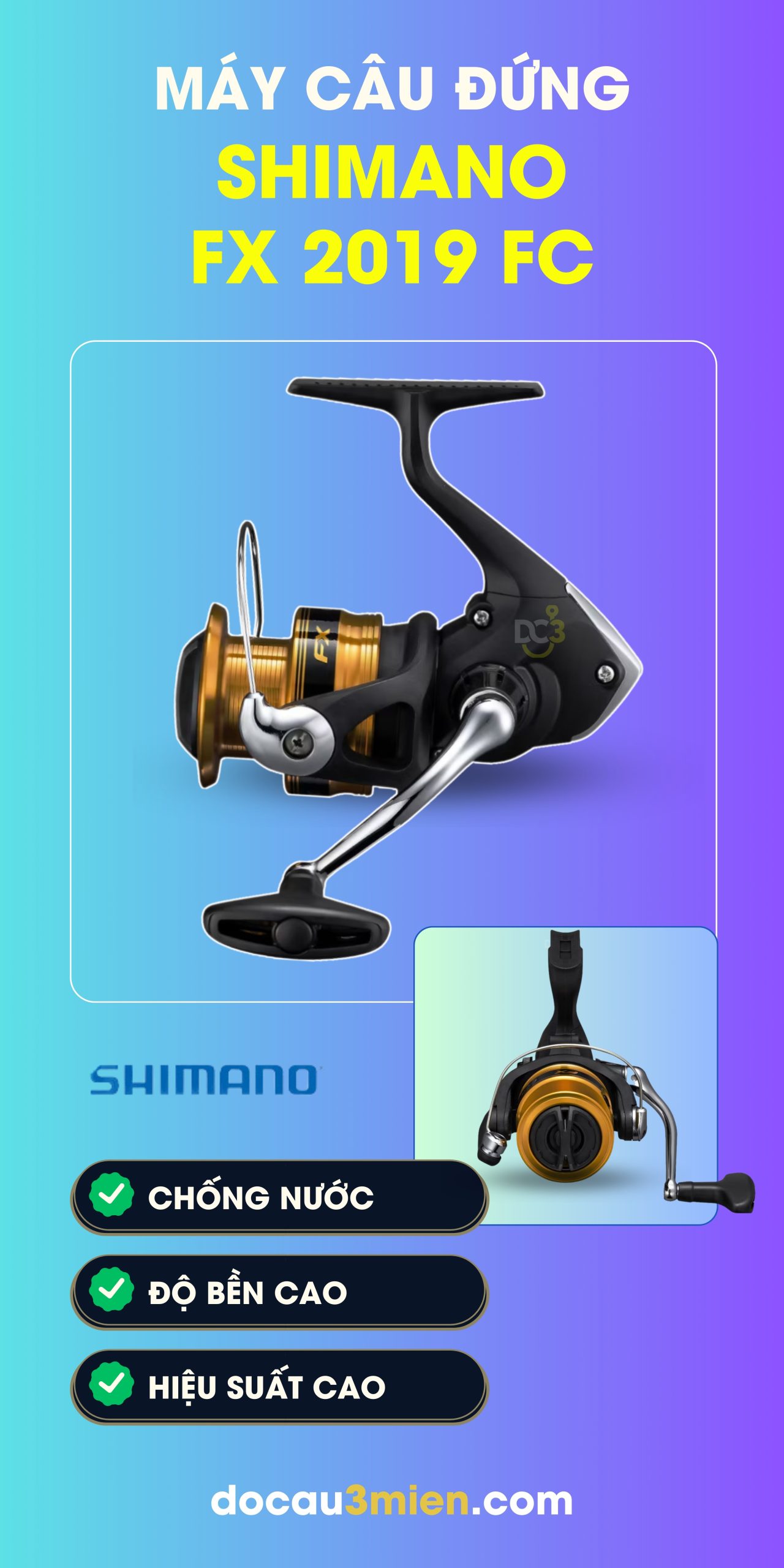 Công dụng Máy Câu Đứng Shimano FX 2019 FC