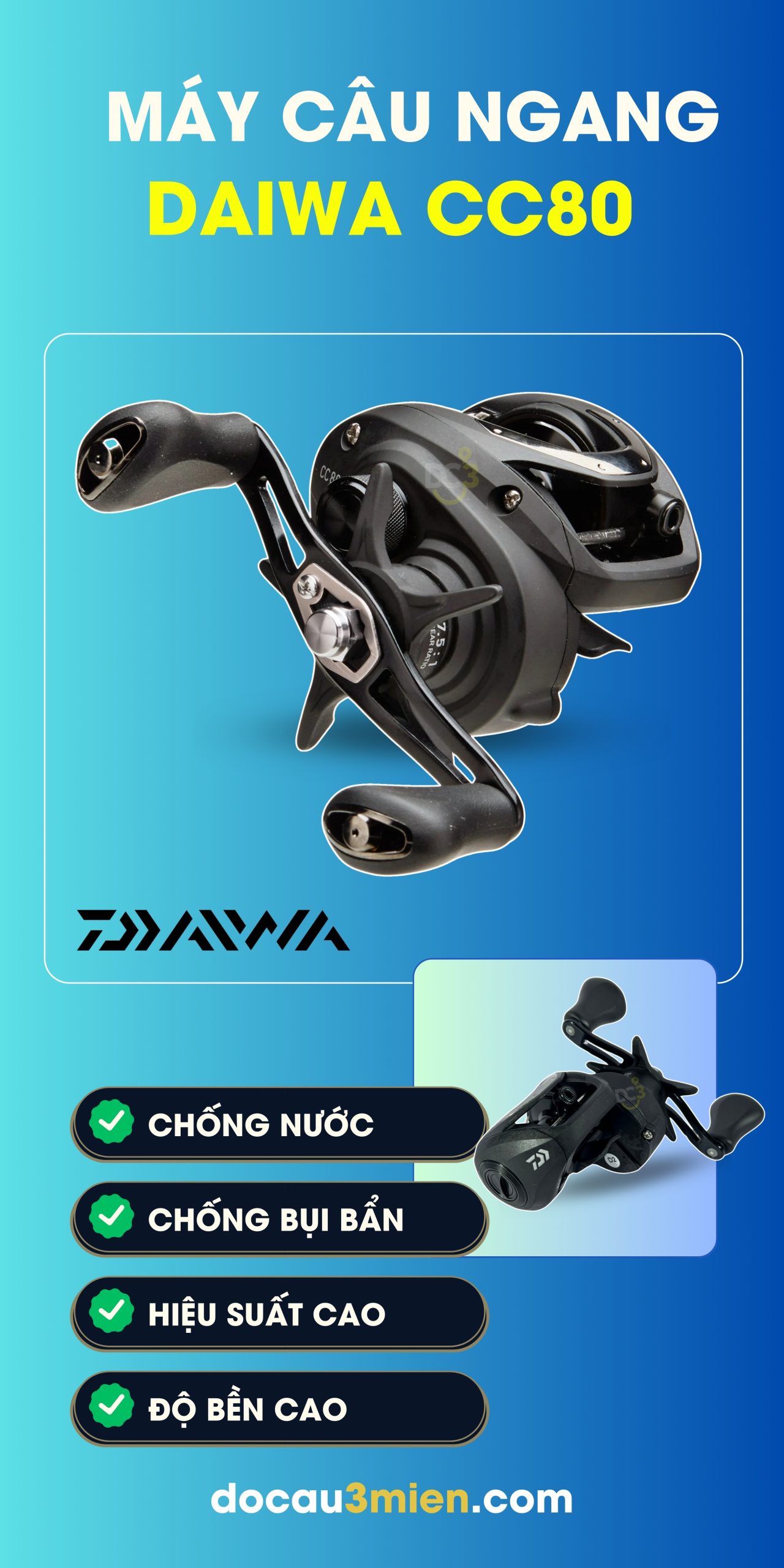 Công Dụng Máy Câu Ngang Daiwa CC80