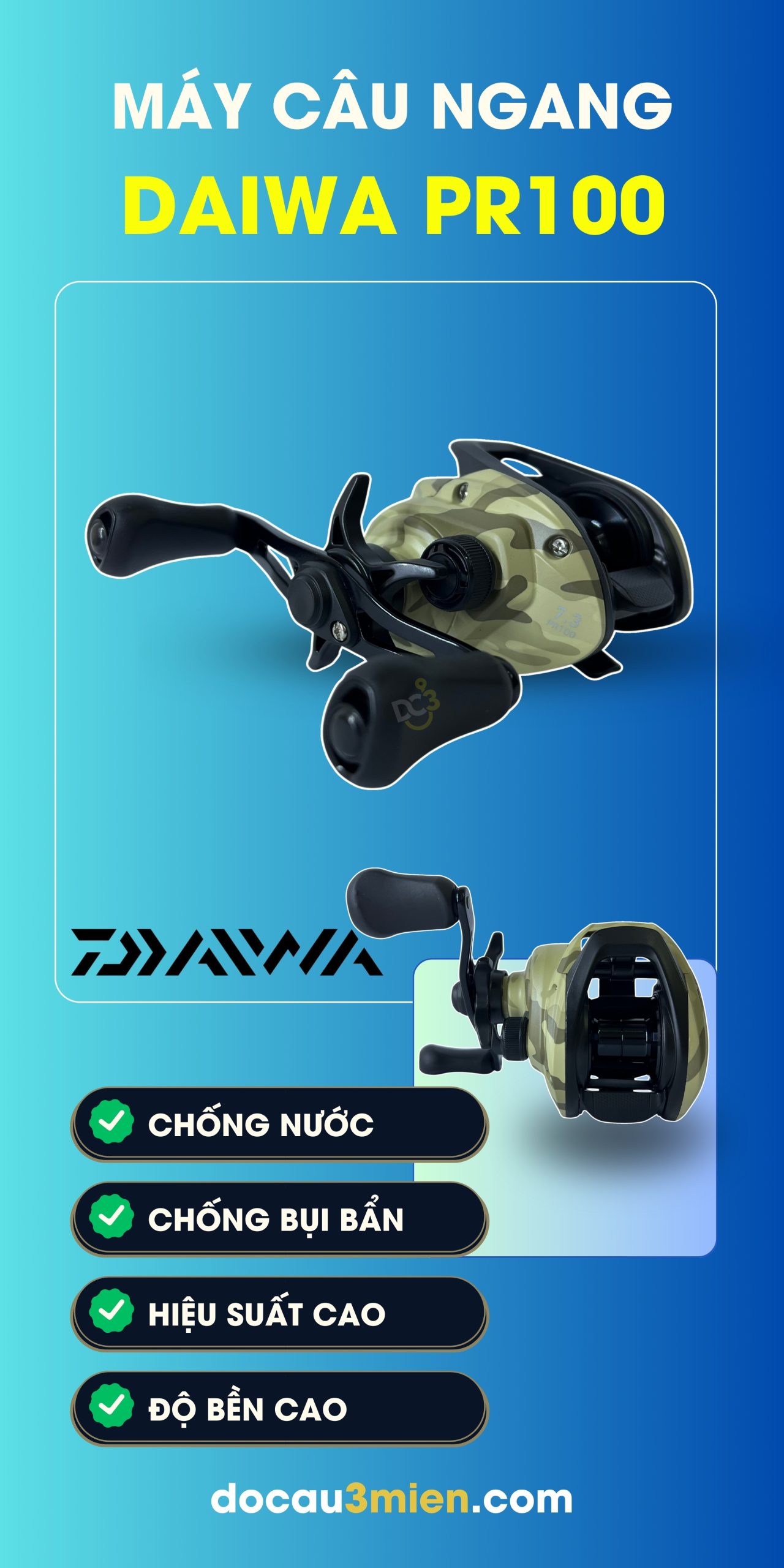 Công Dụng Máy Câu Ngang Daiwa PR 100HL