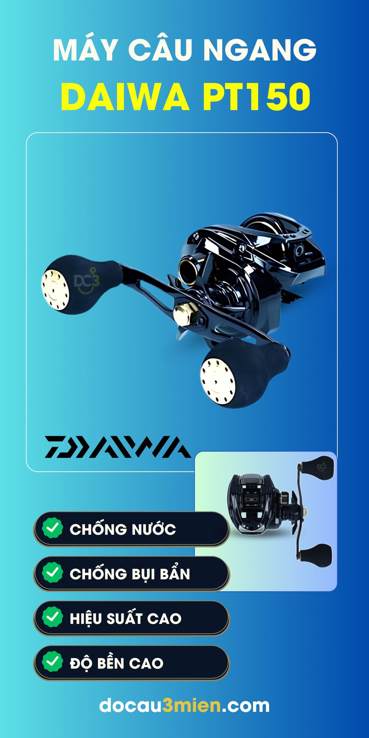 Công Dụng Máy Câu Ngang Daiwa PT150
