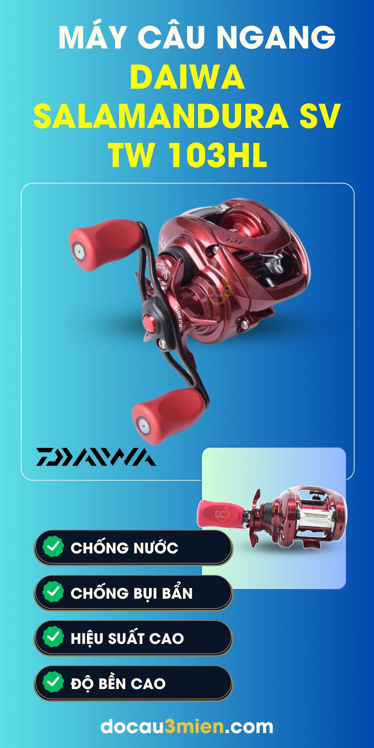 Công Dụng Máy Câu Ngang Daiwa Salamandura SV TW 103HL