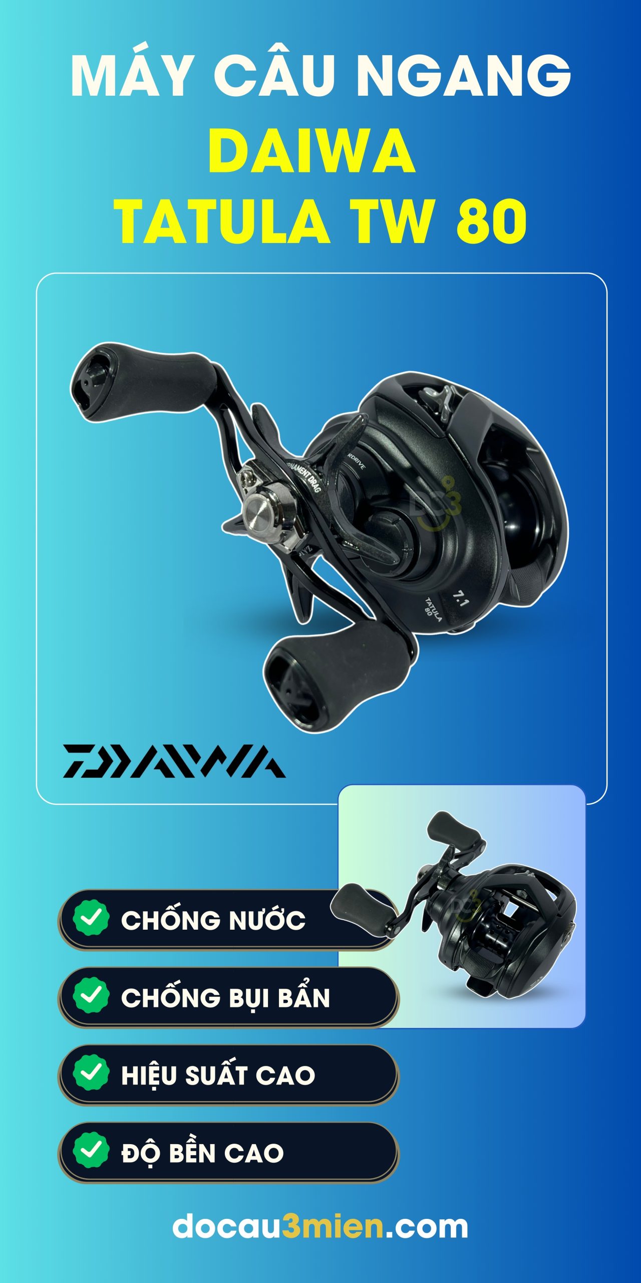 Công Dụng Máy Câu Ngang Daiwa Tatula TW 80