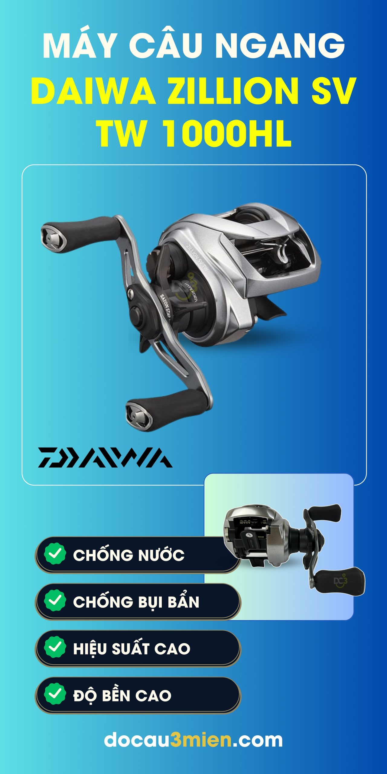 Công Dụng Máy Câu Ngang Daiwa Zillion SV TW 1000HL