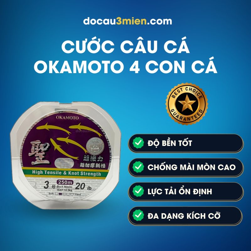 Đặc Trưng Dây Cước Câu Cá Okamoto 4 Con Cá