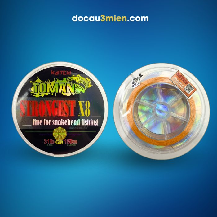Dây dù PE Toman Strongest X8 Hai Mặt Trước Sau