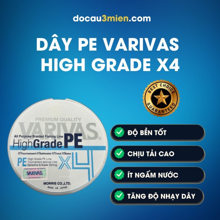 Đặc Trưng Dây Dù PE Varivas High Grade X4