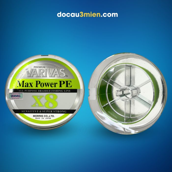 Dây Dù PE Varivas Max Power X8 Xanh Lá Trước Sau
