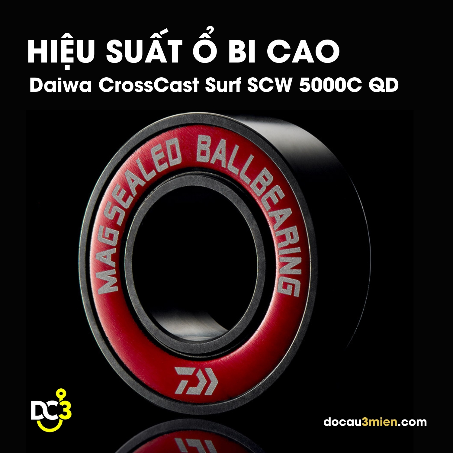 Hiệu Suất Ổ Bi Cao Daiwa Crosscast Surf SCW 5000C QD