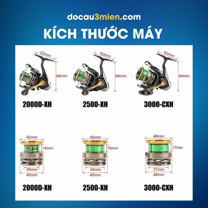 Kích Thước Máy Câu Đứng Daiwa Exceler LT