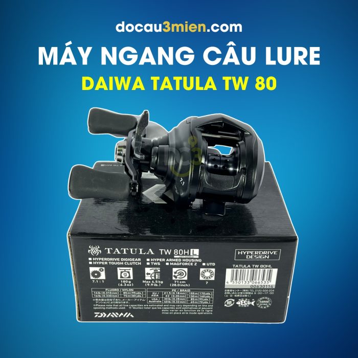 Máy Ngang Câu Lure Daiwa Tatula TW 80