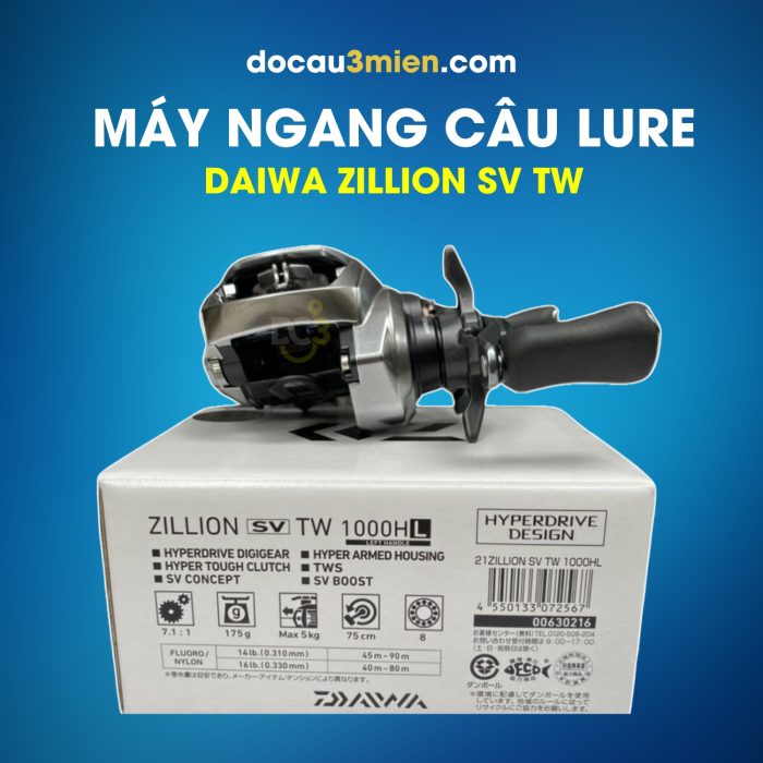 Máy Ngang Câu Lure Daiwa Zillion SV TW