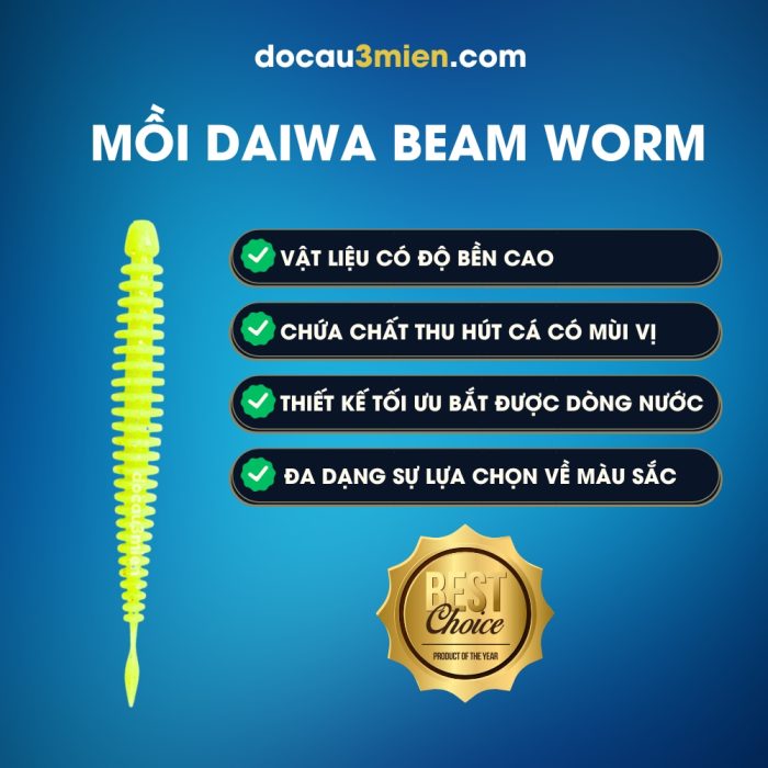 Đặc Trưng Mồi Daiwa Beam Worm