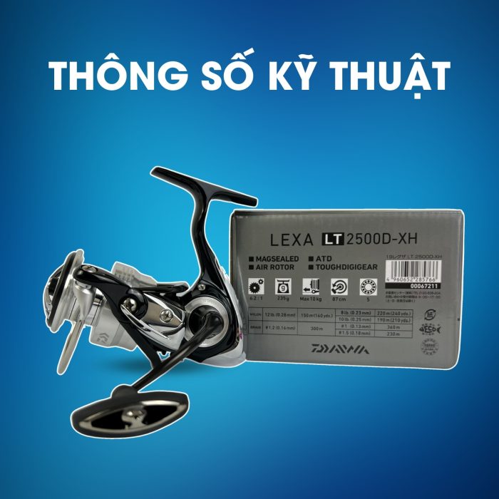 Thông Số Kỹ Thuật Máy Câu Daiwa Lexa LT2500-XH