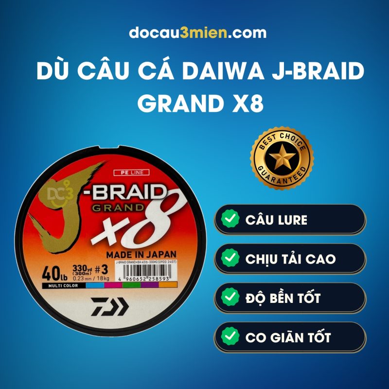 Ứng Dụng Dây Dù Câu Cá Daiwa J-braid Grand X8