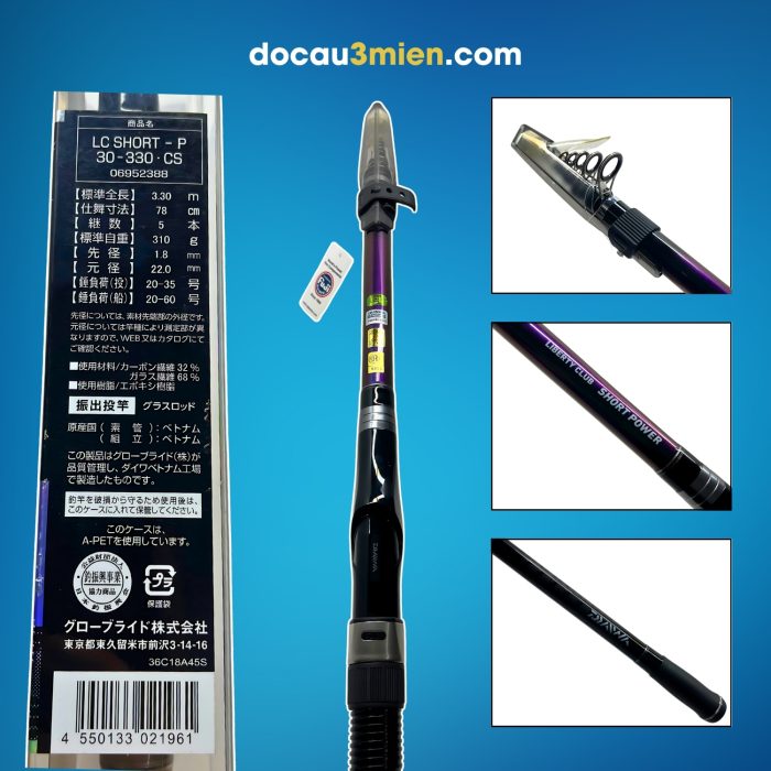 Cần Câu Daiwa Liberty Club Short Power 30-330 Chi Tiết