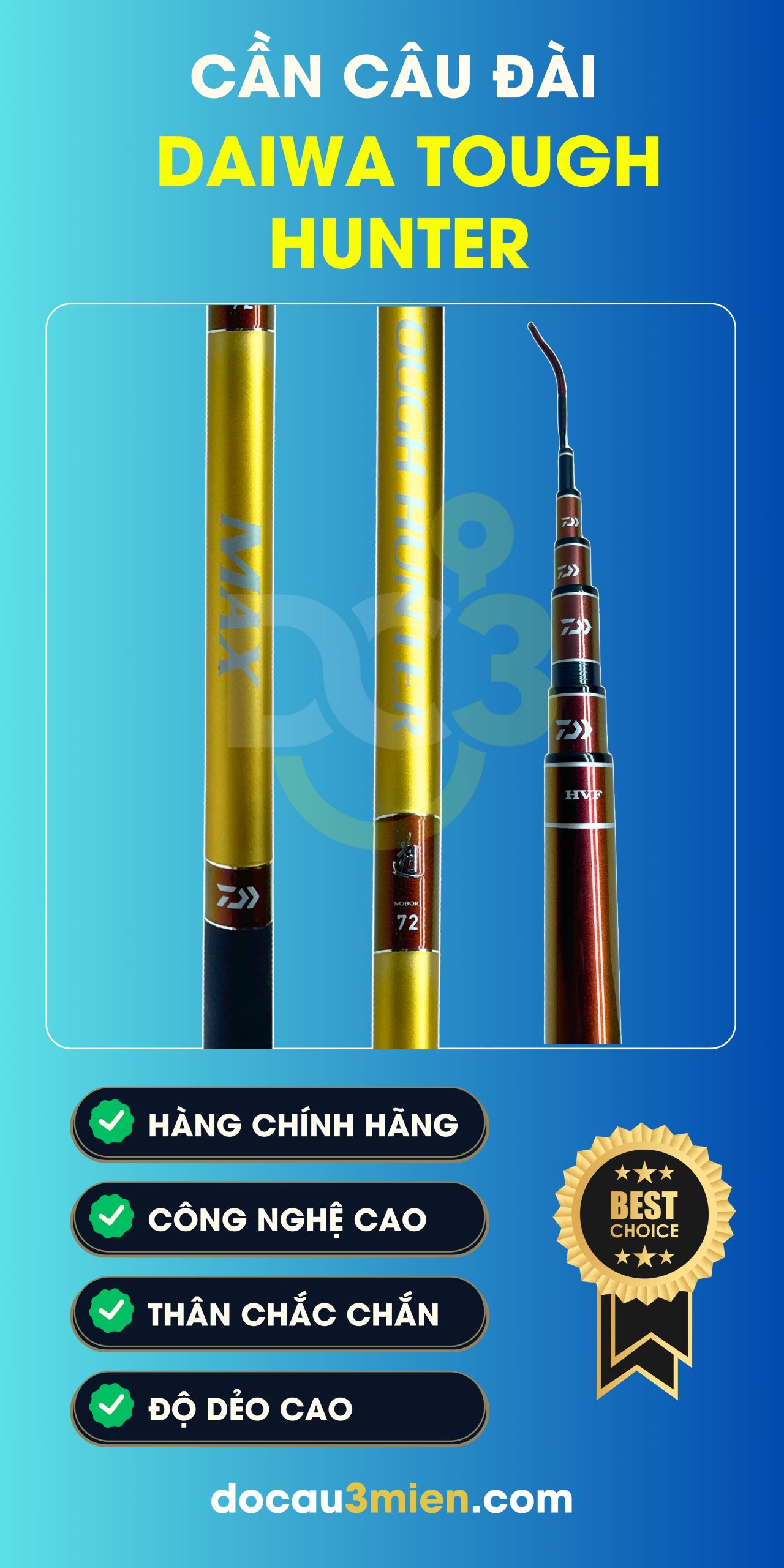 Công Dụng Cần Câu Đài Daiwa Tough Hunter Max