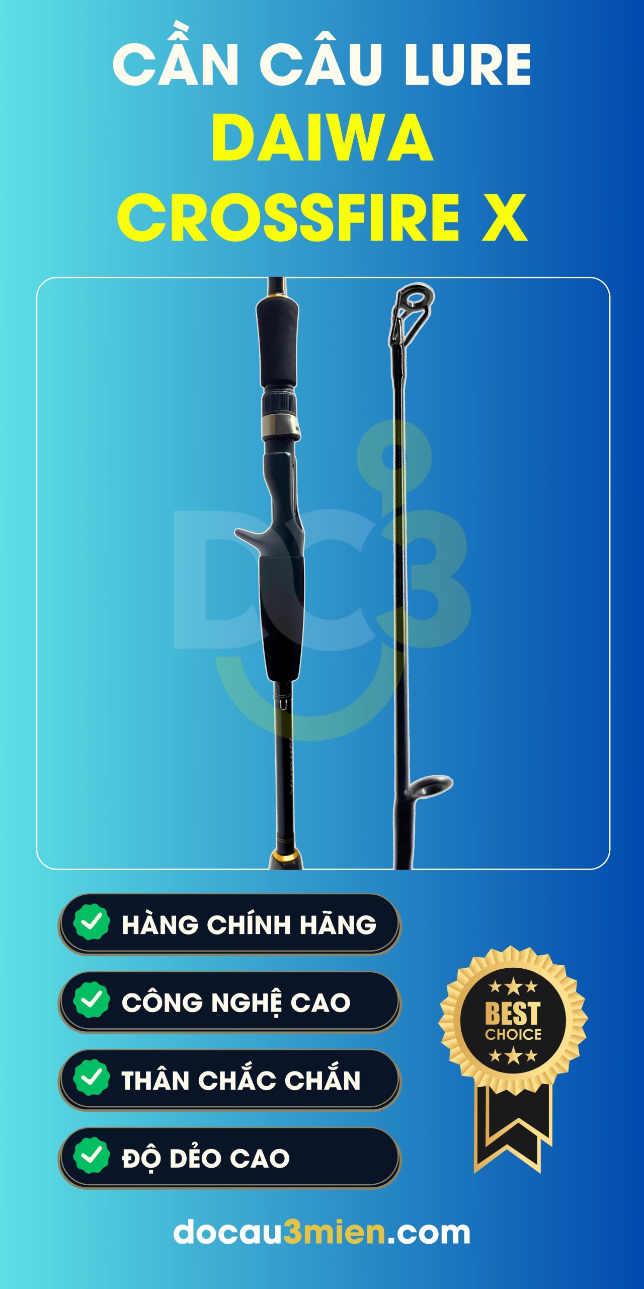 Công Dụng Cần Câu Lure Daiwa Crossfire X 2 Khúc