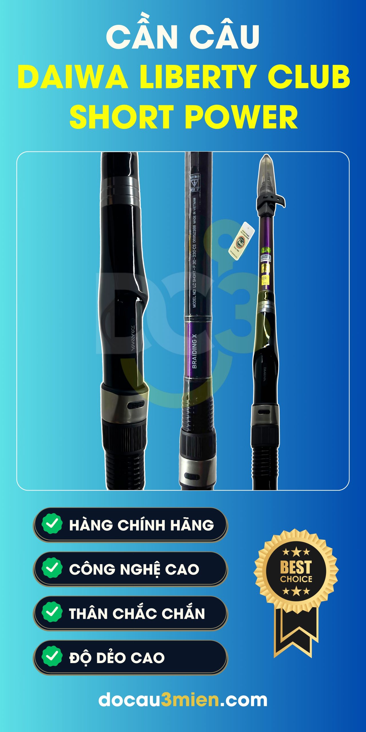 Công Dụng Cần Câu Daiwa Liberty Club Short Power 30-330