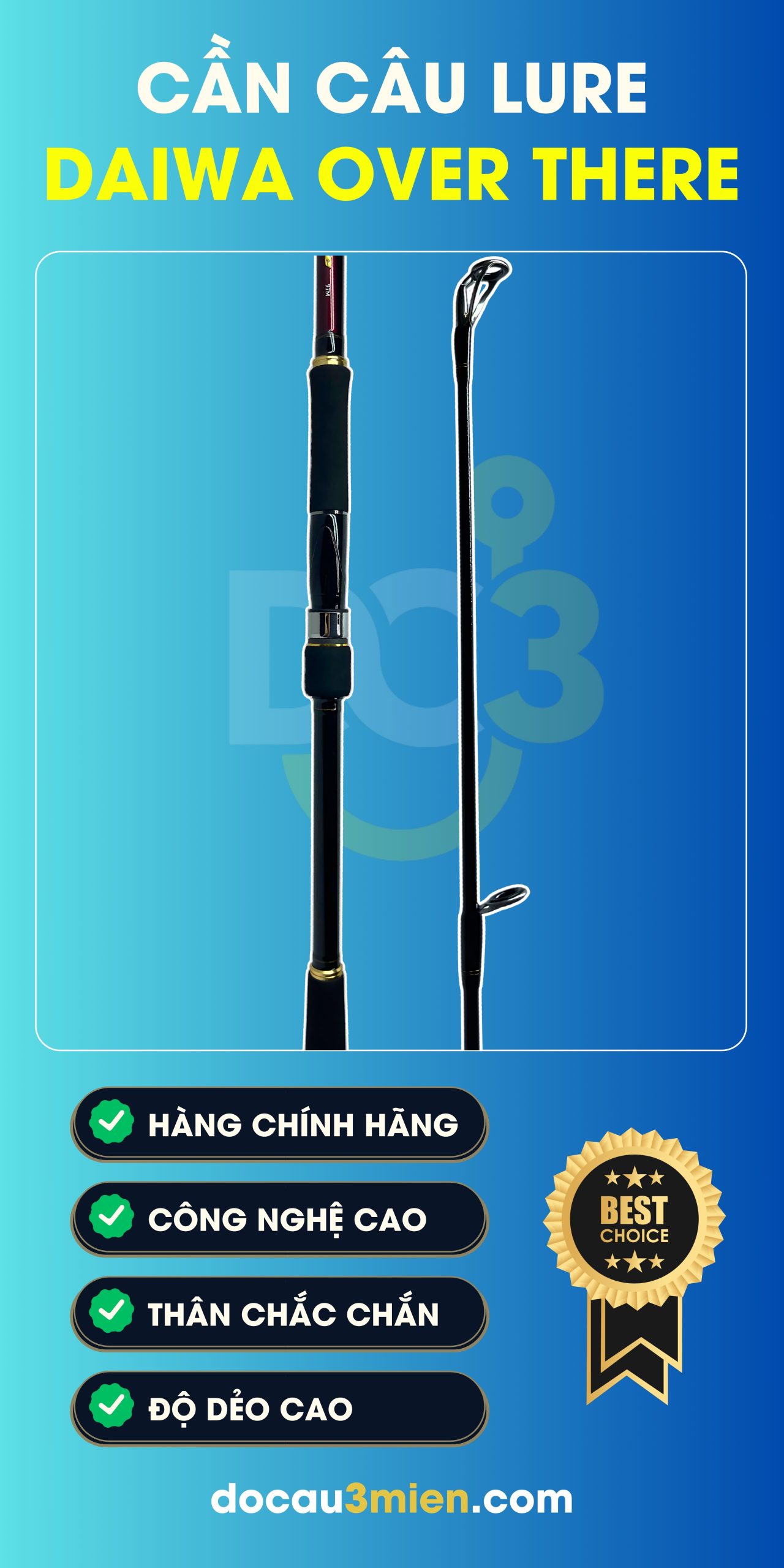 Công Dụng Cần Câu Lure Daiwa Over There 2 Khúc
