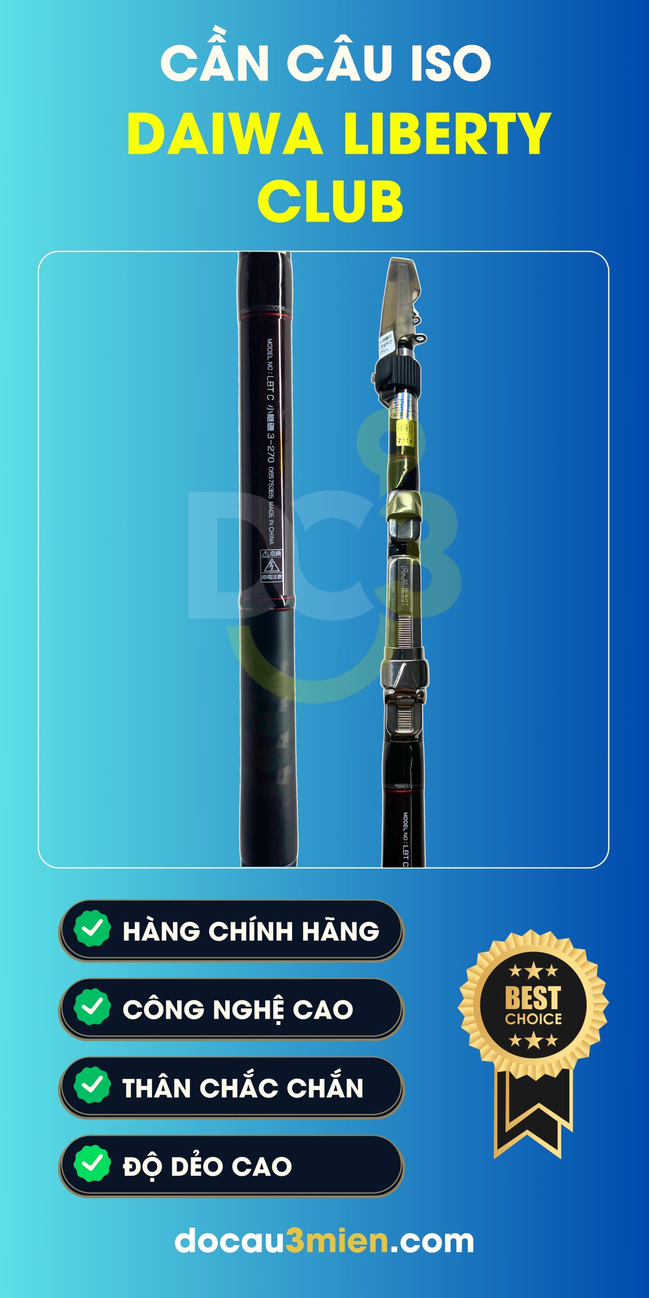 Công Dụng Cần Câu Iso Daiwa Liberty Club