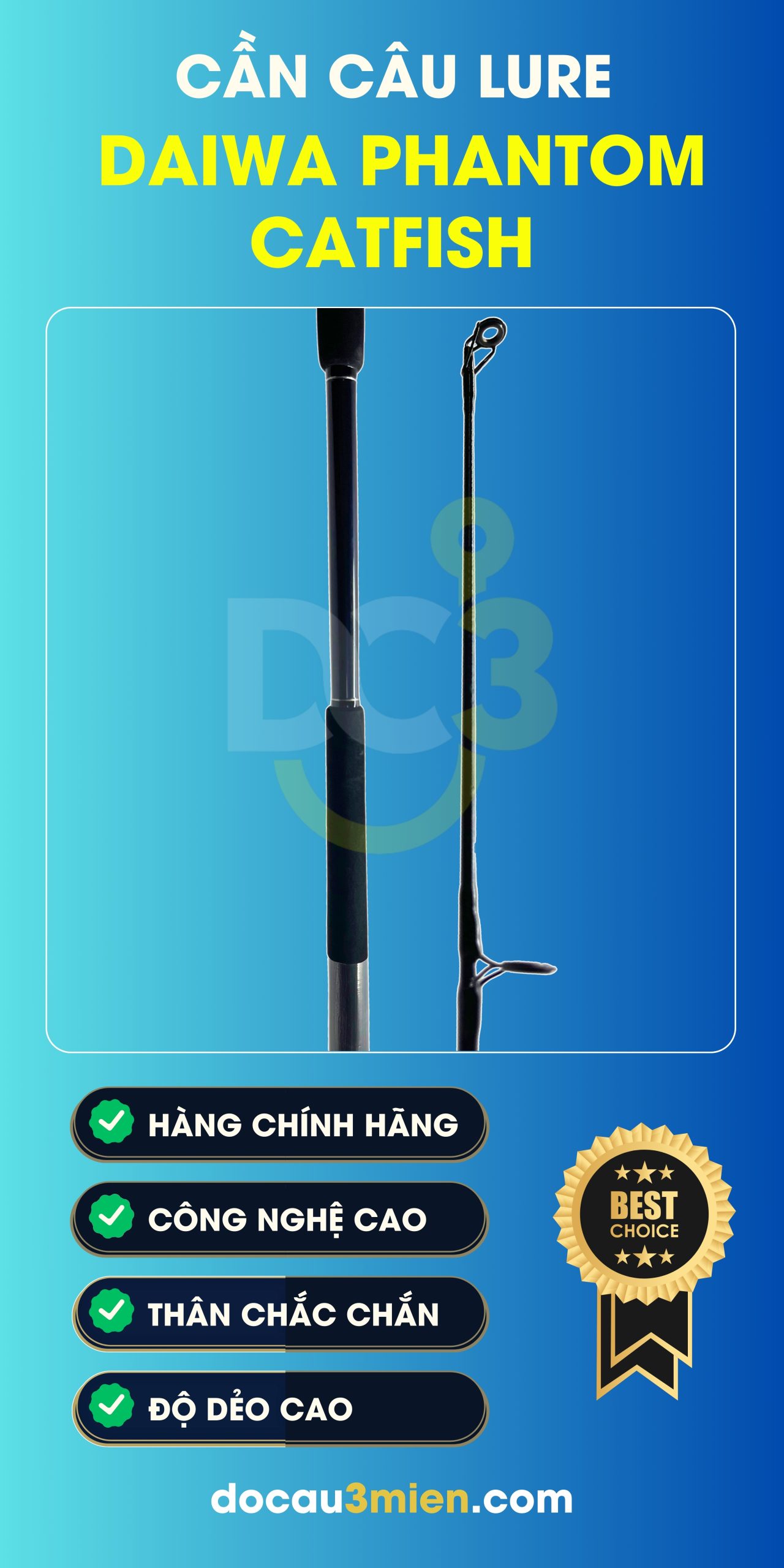 Công Dụng Cần Câu Lure Daiwa Phantom Catfish 2 Khúc