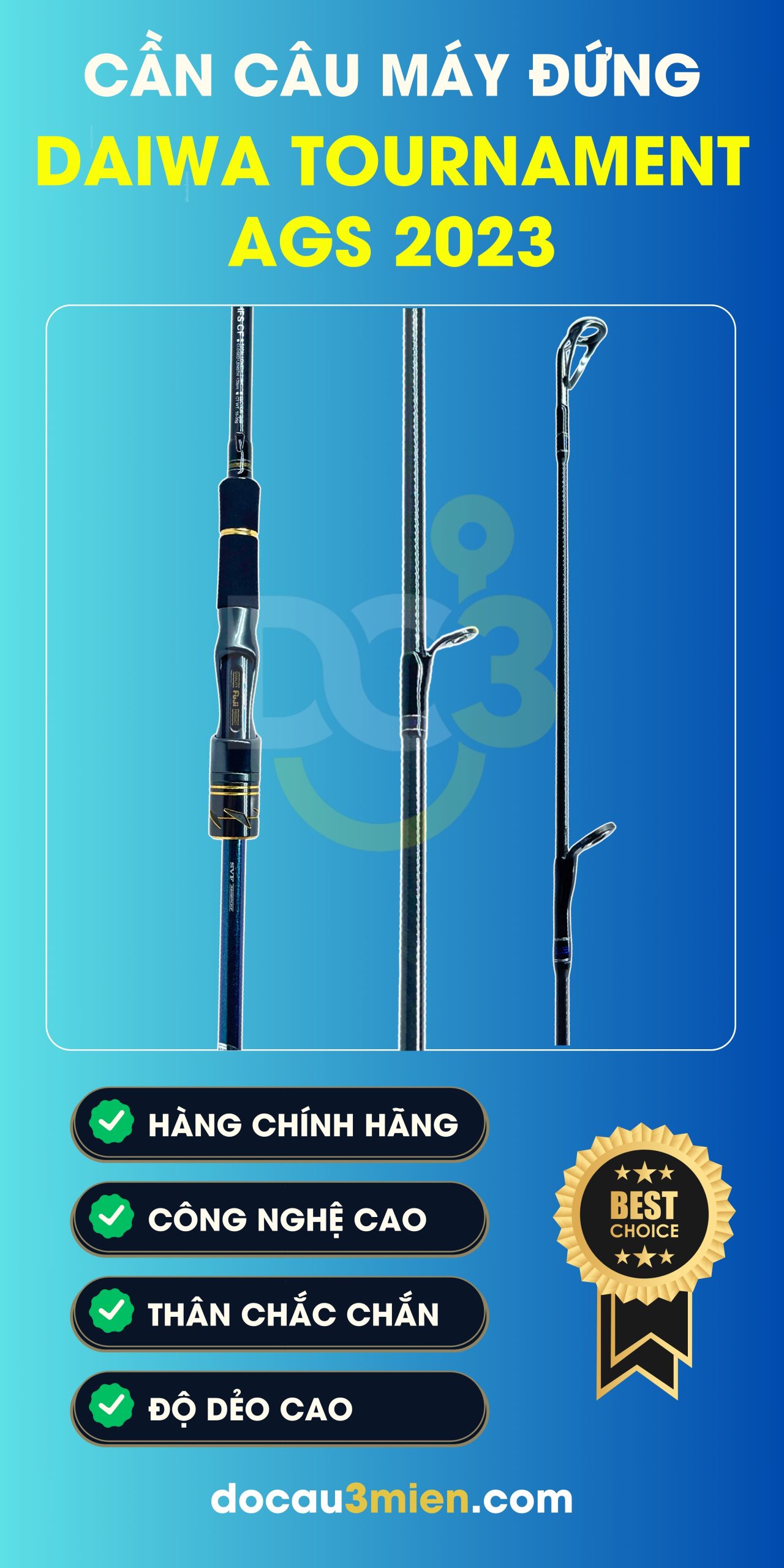 Công Dụng Cần Câu Daiwa Tournament AGS 2023 2 Khúc