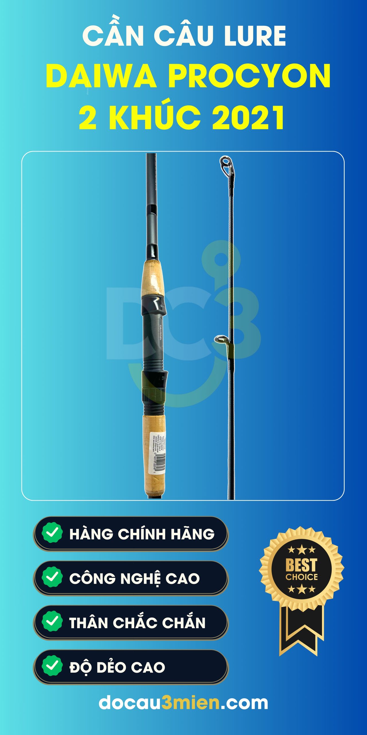 Công Dụng Cần Câu Lure Daiwa Procyon 2021 2 Khúc