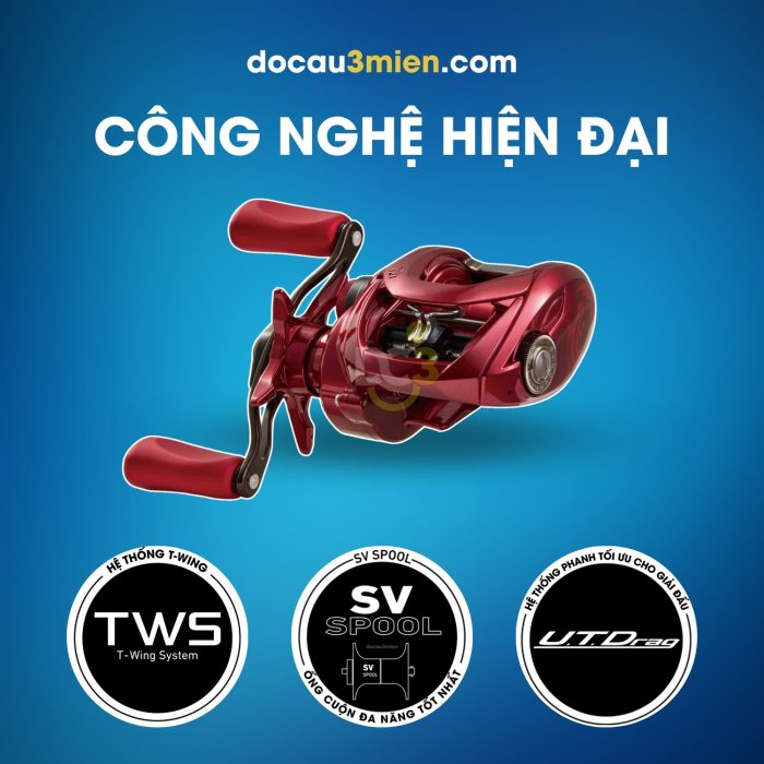 Công Nghệ Hiện Đại Máy Câu Ngang Daiwa Salamandura SV TW 103HL