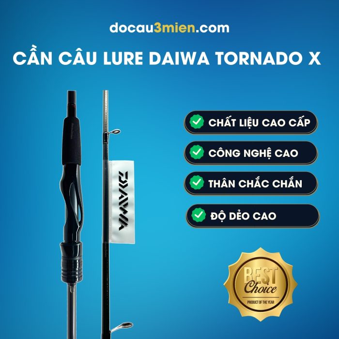 Ứng Dụng Cần Câu Lure Daiwa Tornado X 2023 2 Khúc