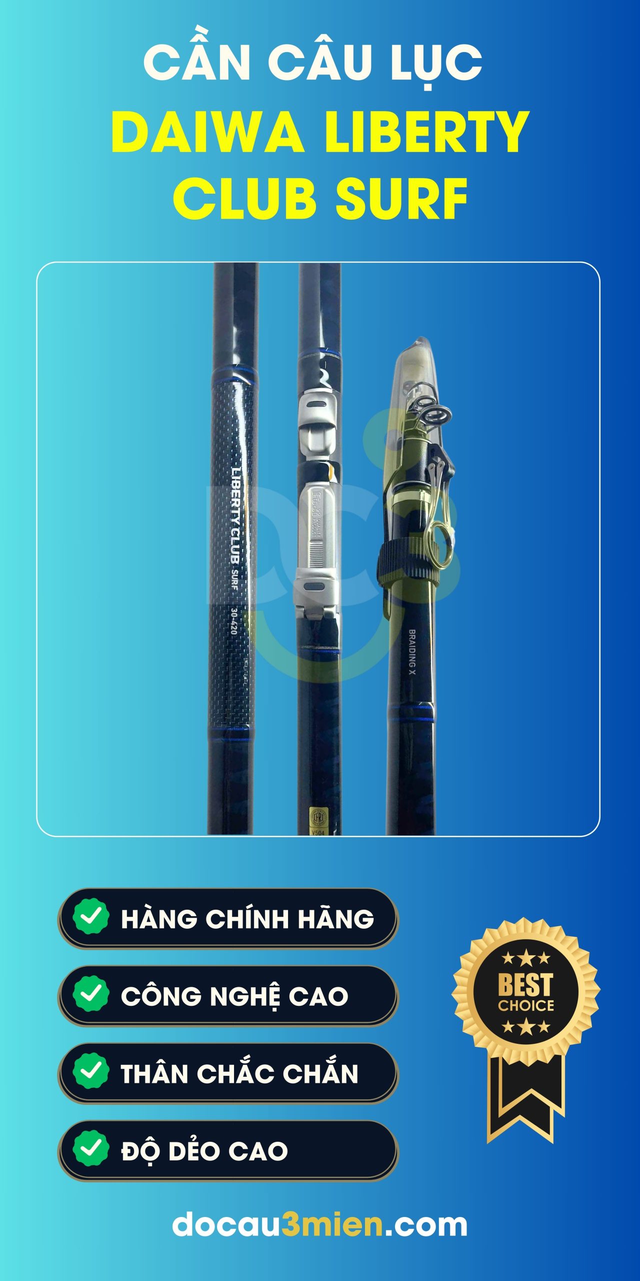 Công Dụng Cần Câu Lục Daiwa Liberty Club Surf 30-420