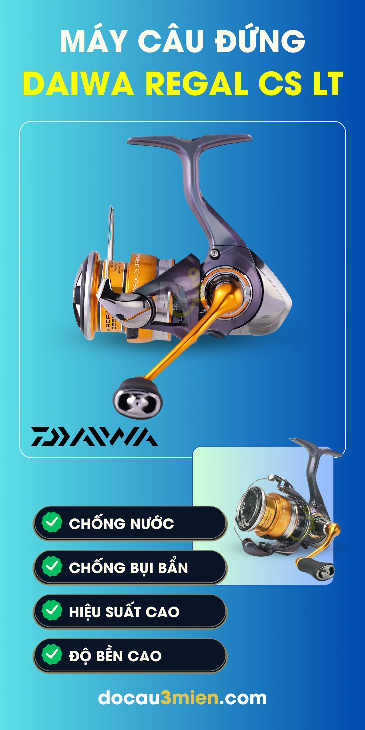 Công Dụng Máy Câu Đứng Daiwa Regal CS LT