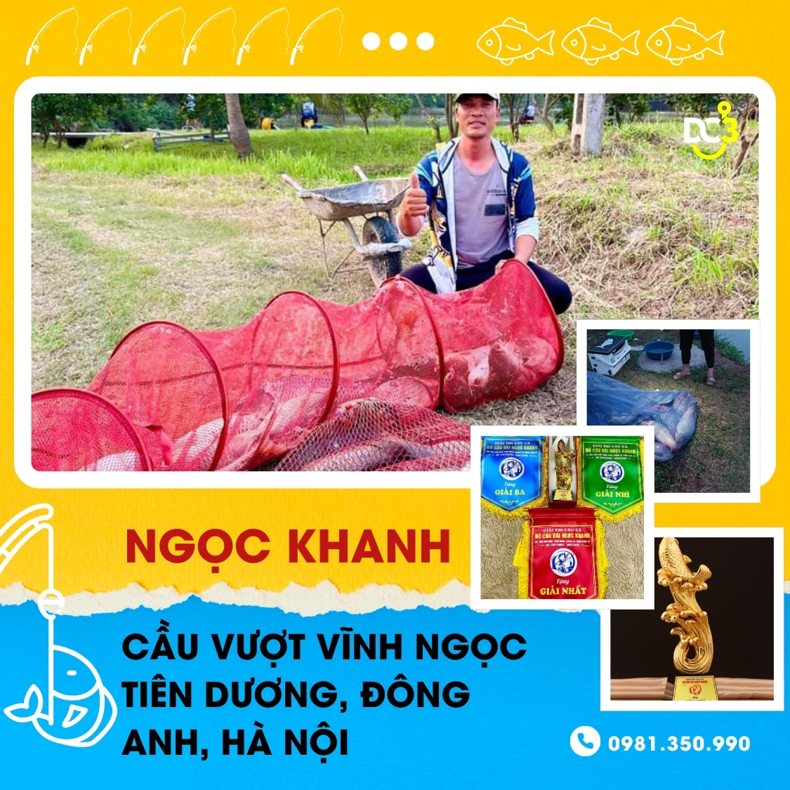 Hồ câu dịch vụ Ngọc Khanh - Đông Anh - Hà Nội