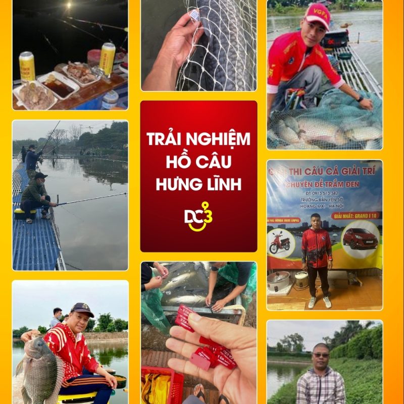 Trải nghiệm săn cá tại Hồ câu Hưng Lĩnh