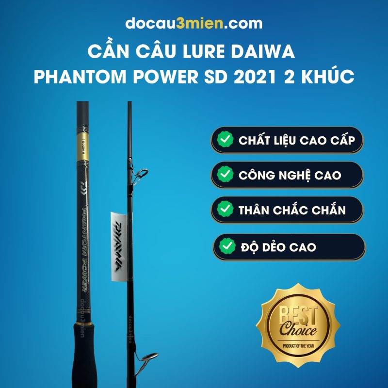 Ứng Dụng Cần Câu Lure Daiwa Phantom Power SD 2021 2 Khúc