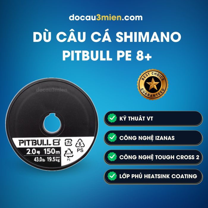 Ứng Dụng Dây Dù Câu Cá Shimano Pitbull PE 8+