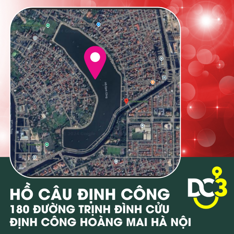 Vị trí Google Map - Hồ Câu Định Công.