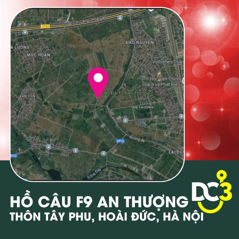 Vị trí Google Map - Hồ câu F79 An Thượng - Hoài Đức - Hà Nội