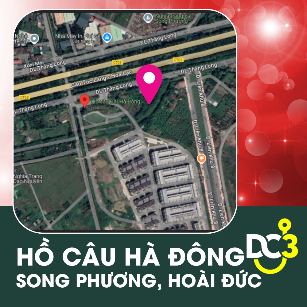 Vị trí Google Map - Hồ Câu Cá Hà Đông tại Hà Nội