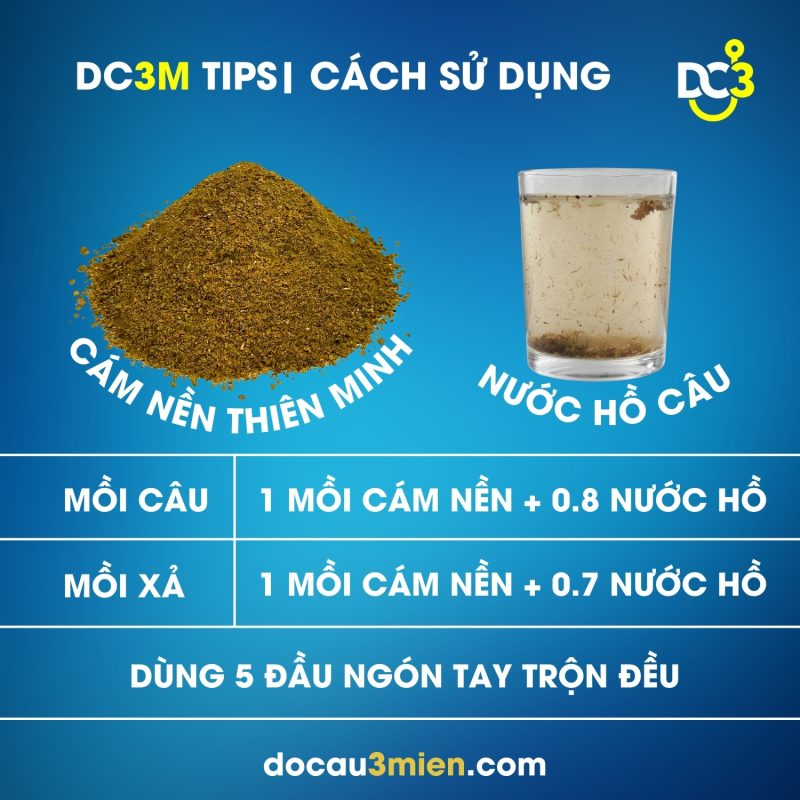 Cách sử dụng mồi câu Cám nền vị thơm Thiên Minh