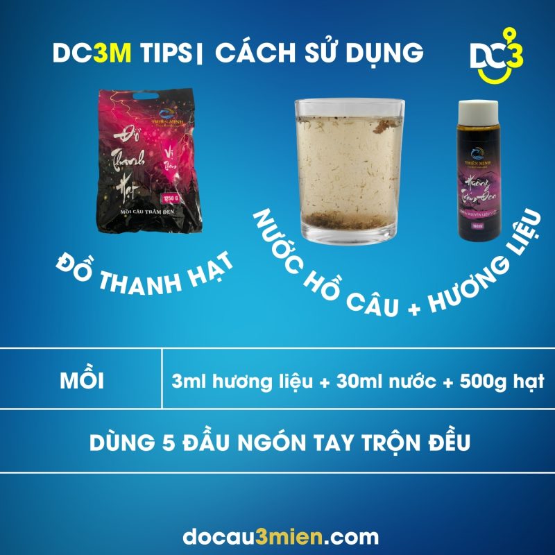 Cách sử dụng hạt xả Trắm Đen Đồ Thanh Hạt