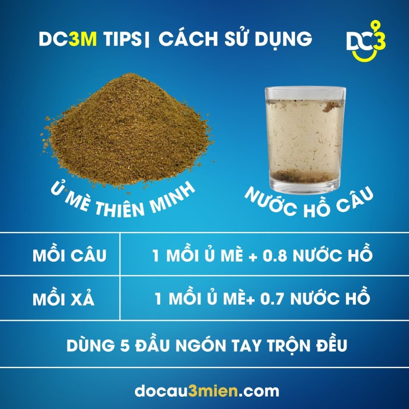 Cách sử dụng mồi câu Ủ Mè Thiên Minh